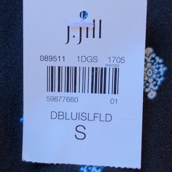 J. Jill Pull-on Crop NEW. Blue Print with Wide Leg - Picture 6 of 9